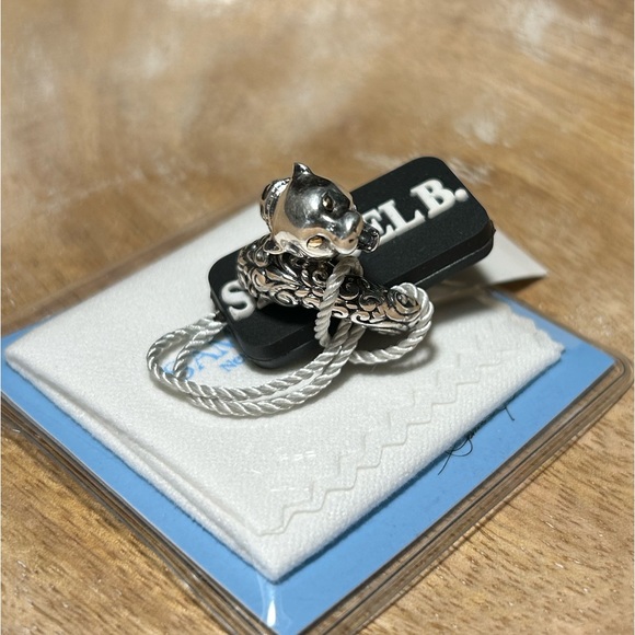 NWT Samuel B Sterling Silver 18K Gold Leopard Bypass Ring - Picture 2 of 16